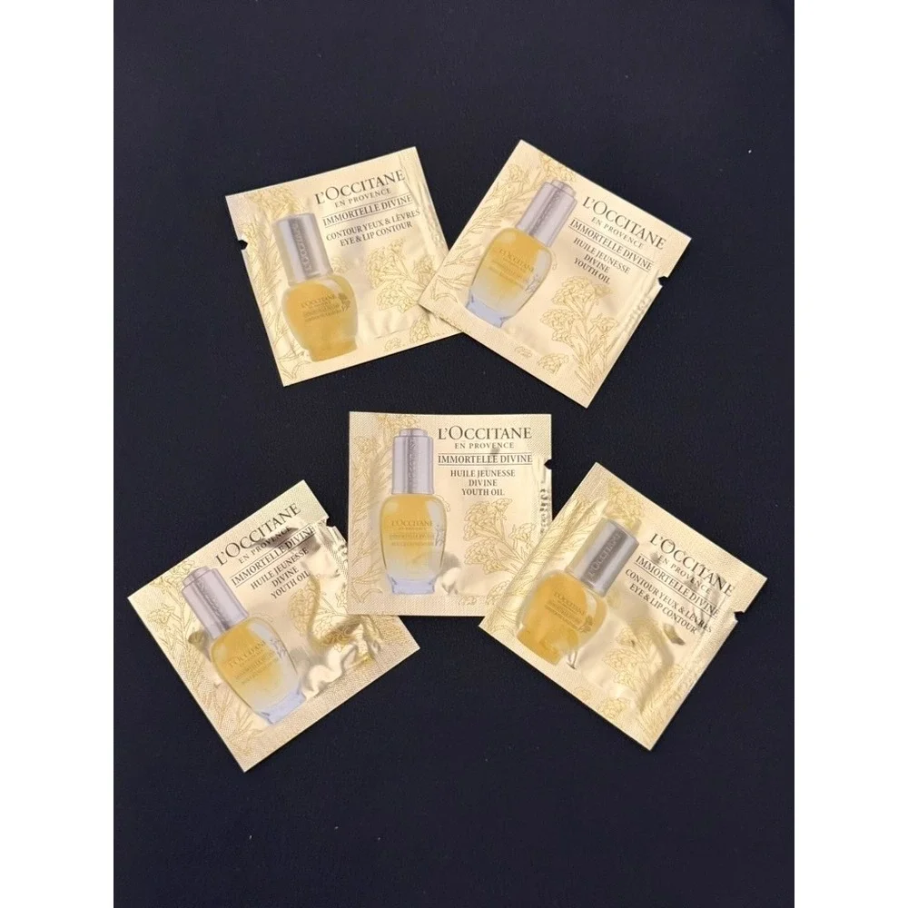 L'Occitane Immortelle Skincare Gift Set Oil Makeup Remover Eye Balm 4pc